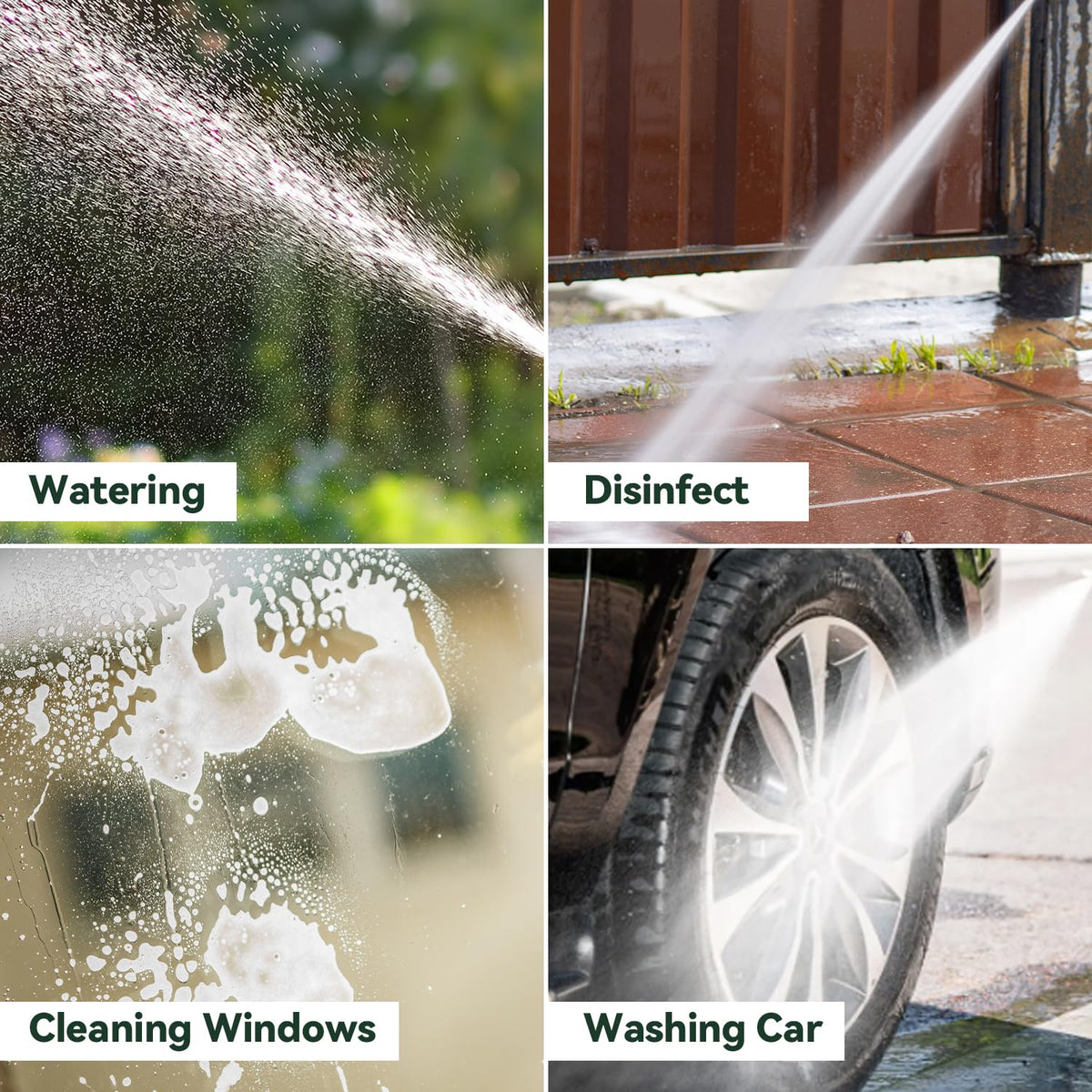 SUGOOE extended reach with 16.4 ft hose for large spray areas