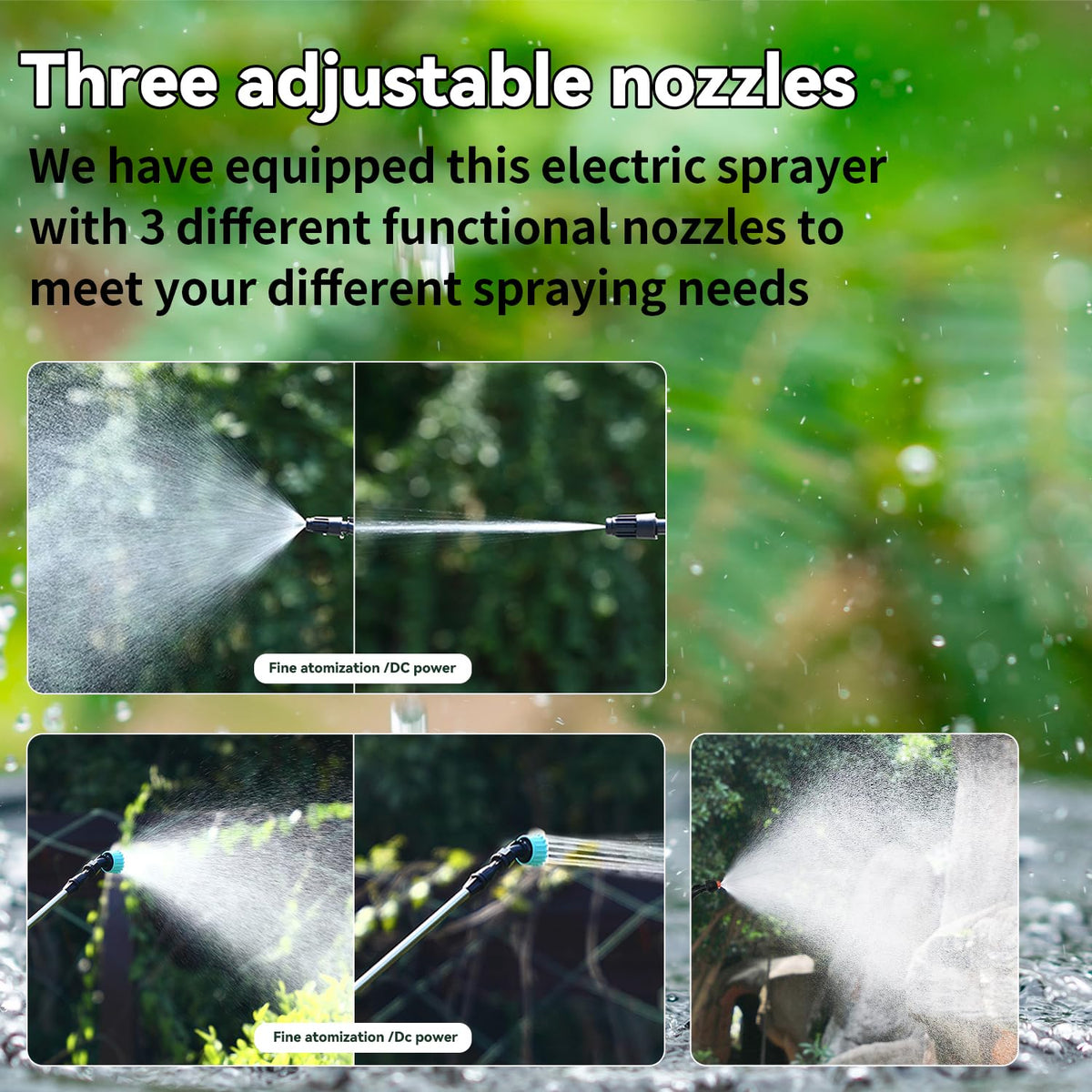 SUGOOE sprayer shower nozzle for broad, even lawn wetting