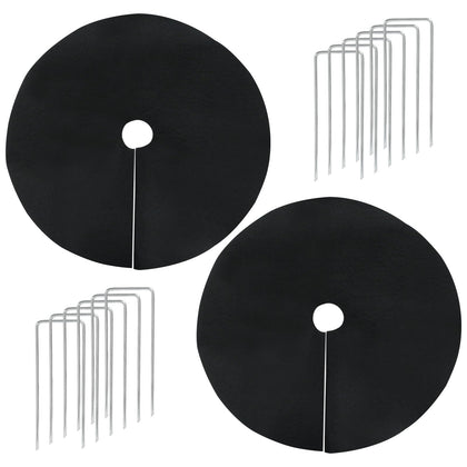 Suiwotin tree ring with 24.4 inch outer diameter for weed suppression.
