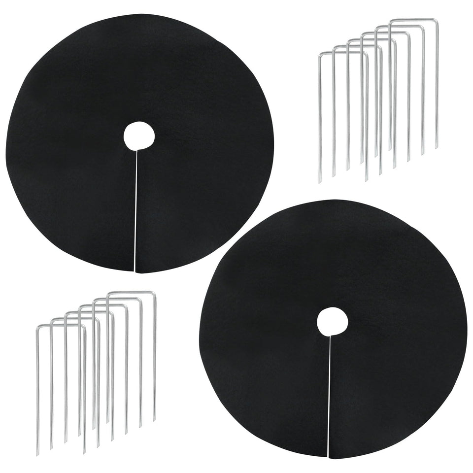 Suiwotin tree ring with 24.4 inch outer diameter for weed suppression.