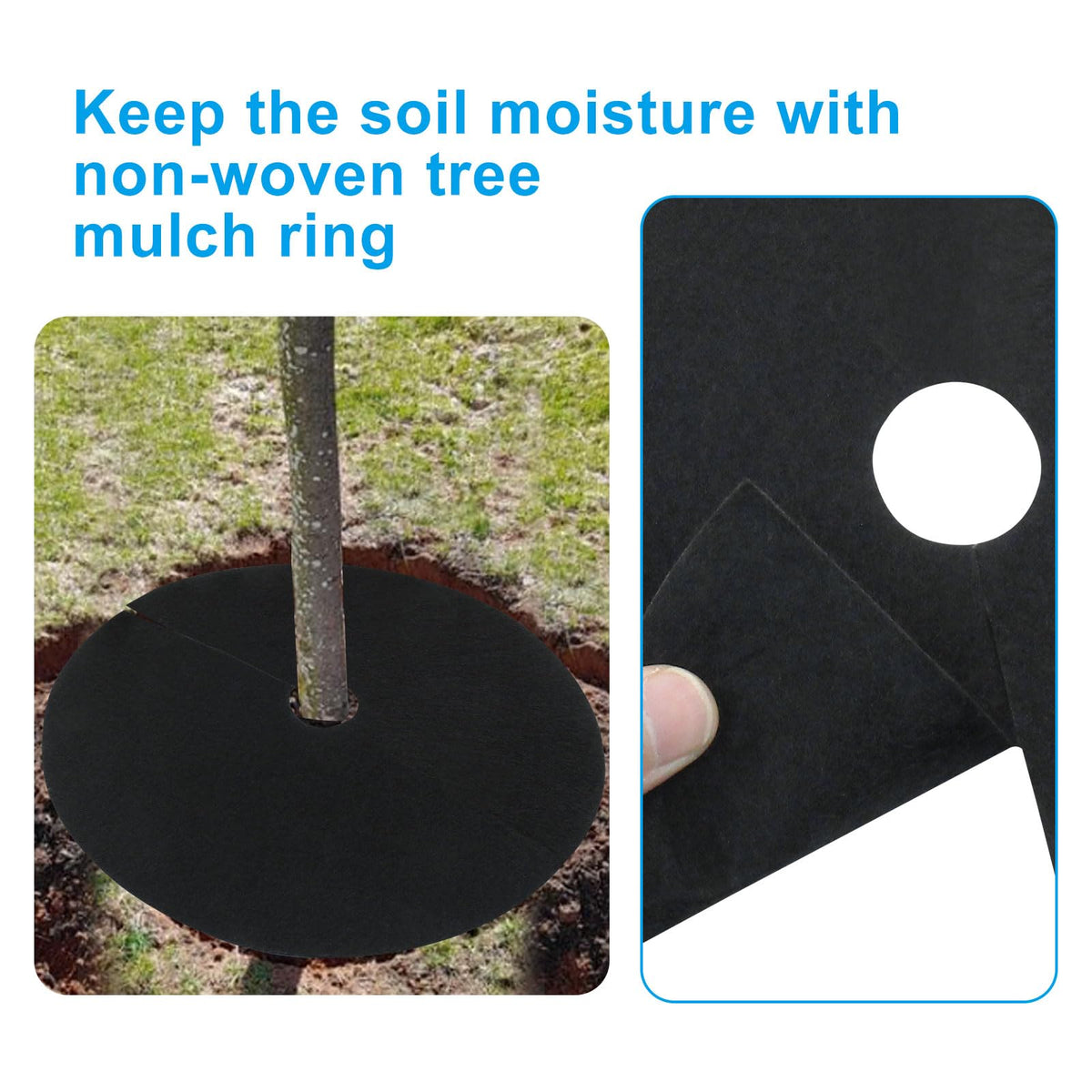 Suiwotin tree ring inner diameter 2.76 inch fits around trunks securely.