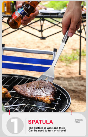 SUJAYU perforated spatula with bottle opener for easy flipping and serving