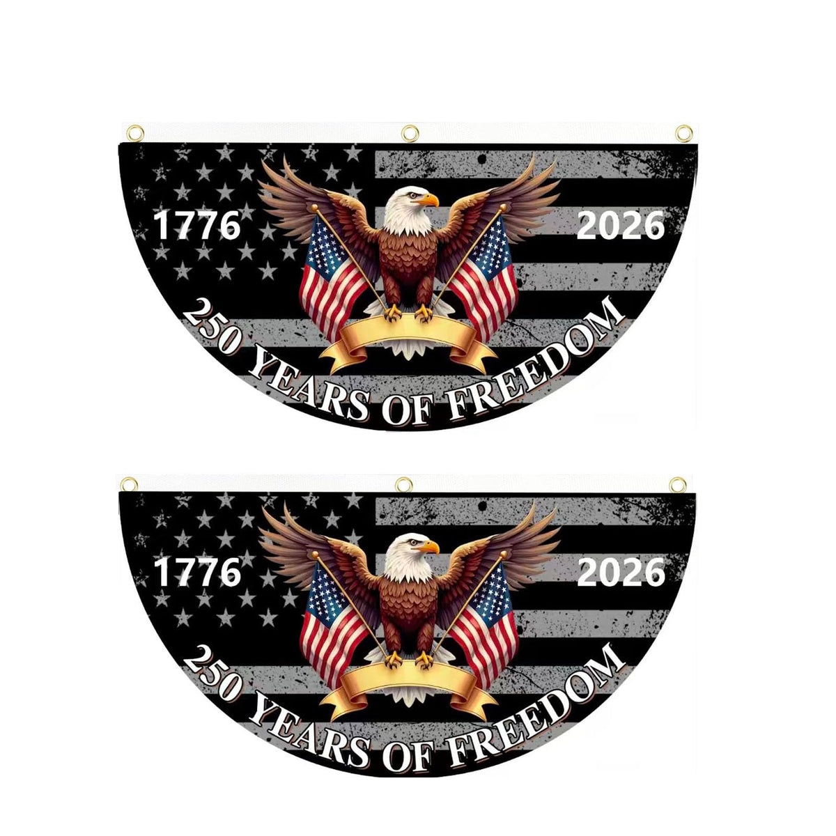 SUJEB 250-years-of-freedom eagle bunting flag for outdoor patriotic display