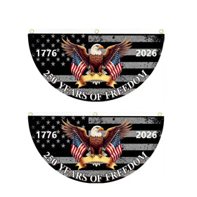 SUJEB 250-years-of-freedom eagle bunting flag for outdoor patriotic display