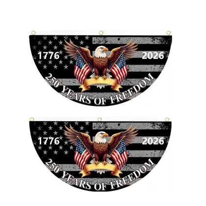 SUJEB 250-years-of-freedom eagle bunting flag for outdoor patriotic display