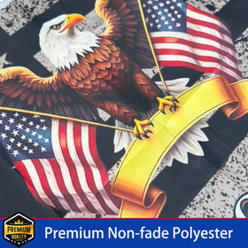 SUJEB windproof eagle flag with brass grommets for secure mounting