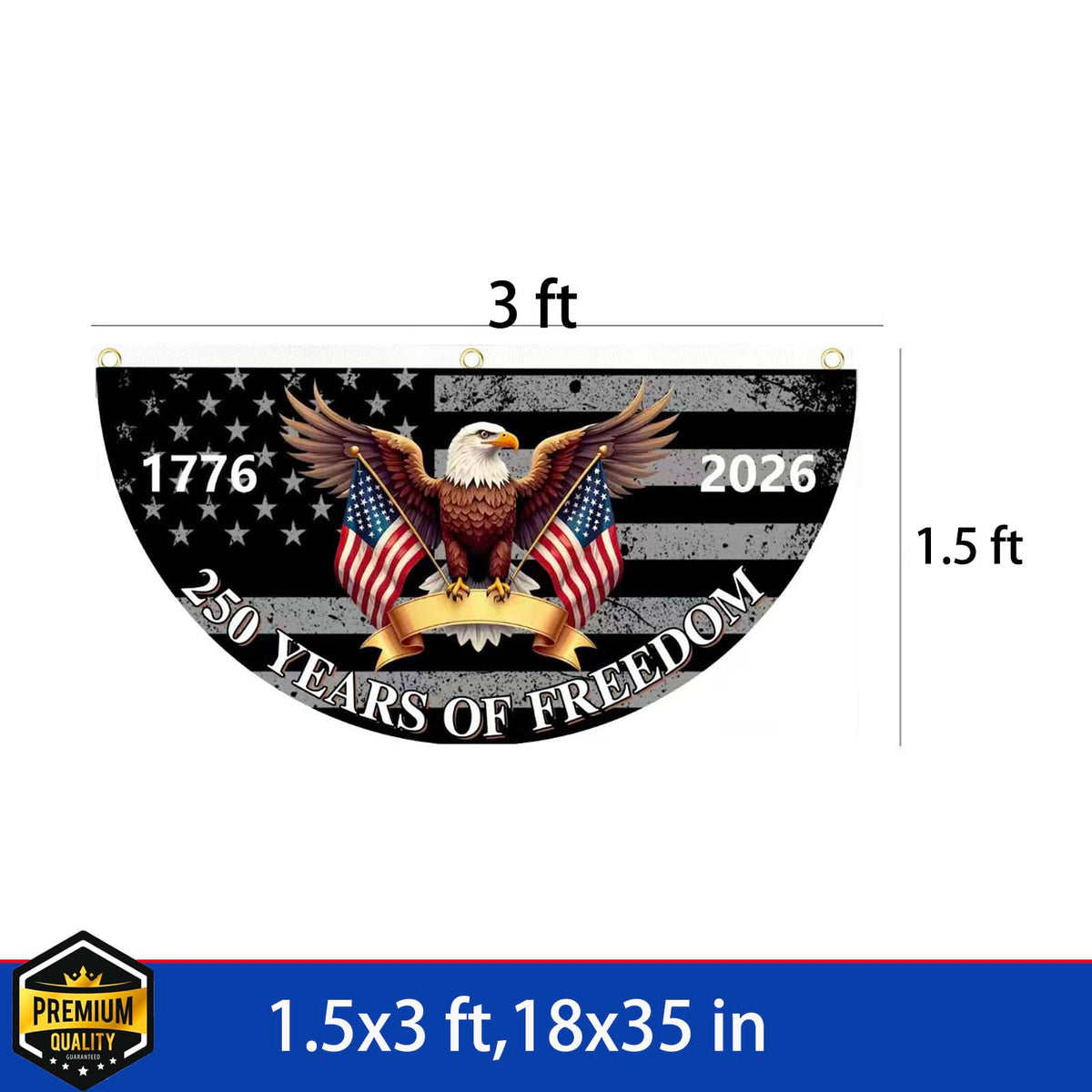 SUJEB patriotic US bunting flag perfect for fence or wall decoration