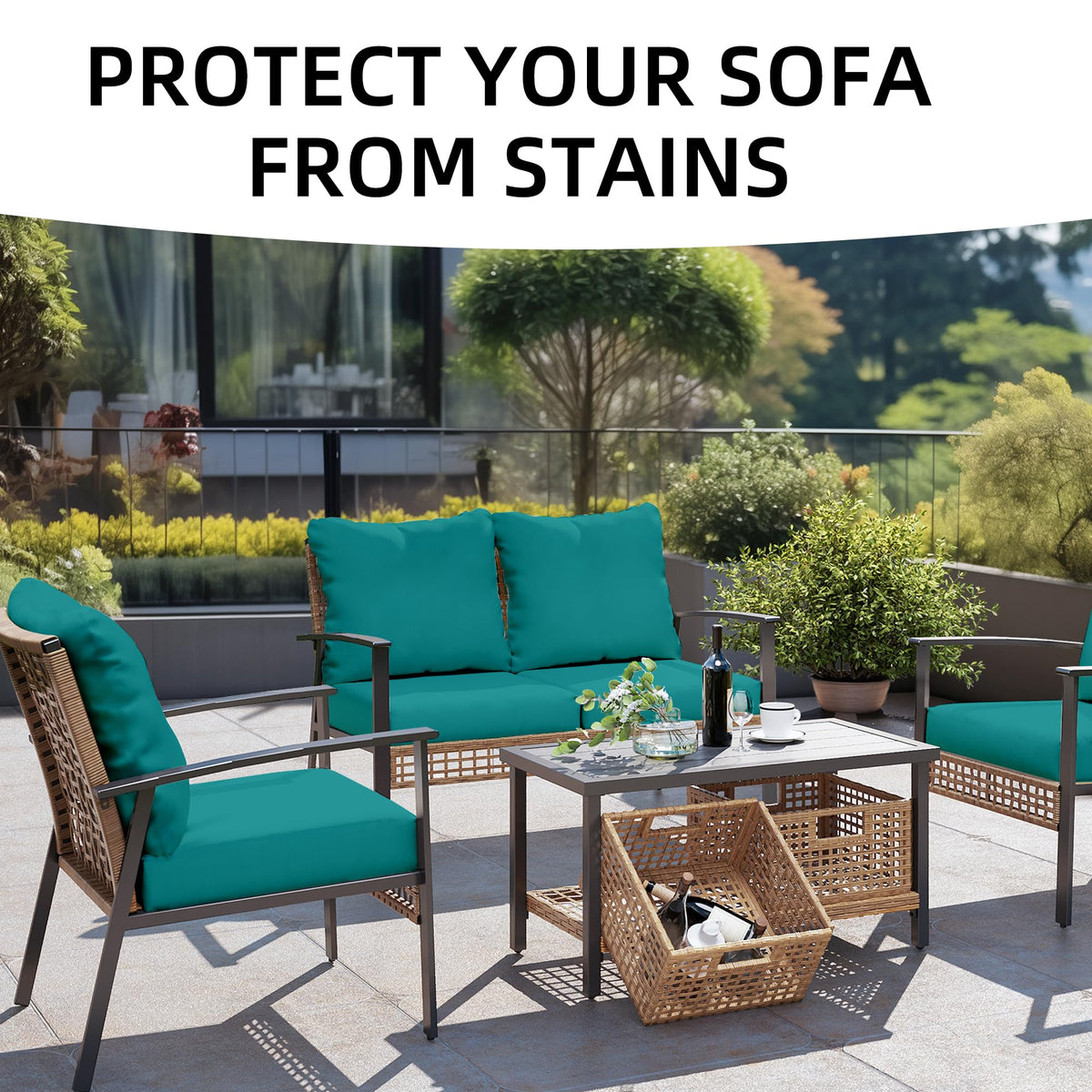 SUKAIKEQA color options cushion covers brighten porches and decks.