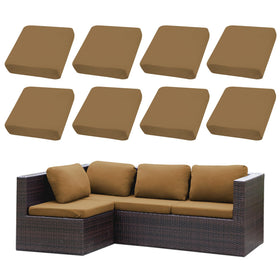 SUKAIKEQA 12-piece outdoor cushion covers protect patio cushions with a fresh look.