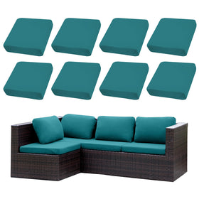 SUKAIKEQA outdoor cushion covers 8pcs set for patio furniture with snug, stretch fit.