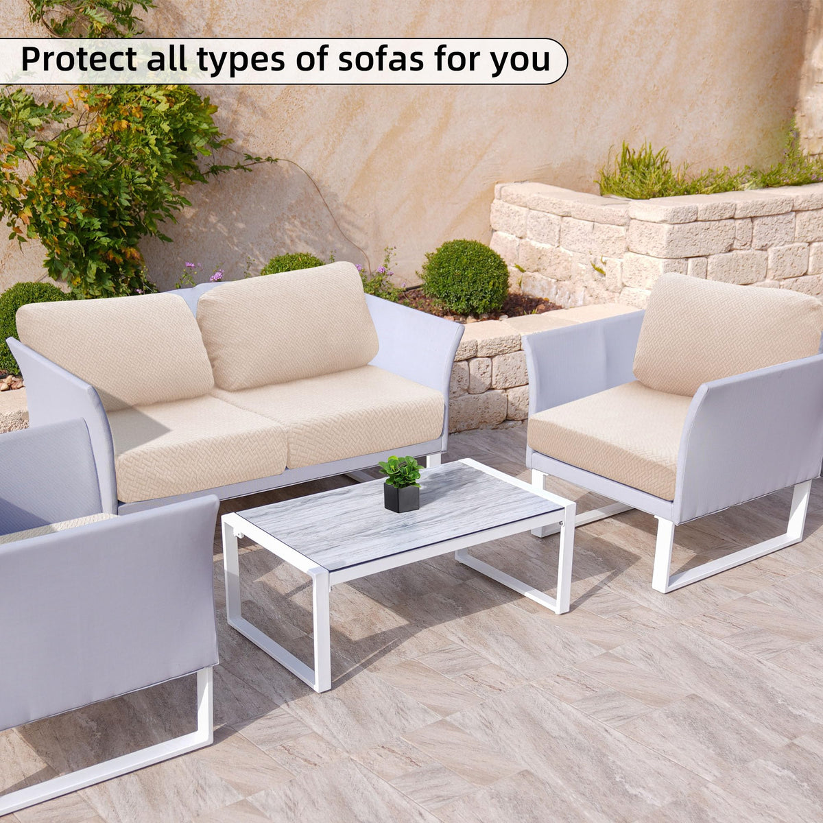 SUKAIKEQA durable outdoor fabric close-up showing secure slip-on edge.