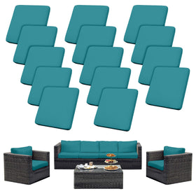 SUKAIKEQA outdoor cushion cover set on a patio sofa for quick refresh.