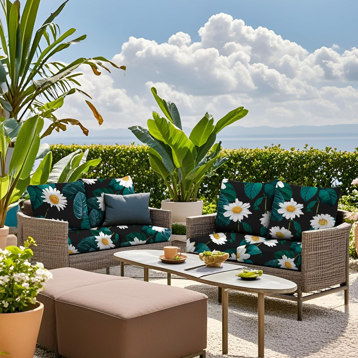 SUKAIKEQA color and pattern options coordinate with outdoor decor for a quick style refresh.