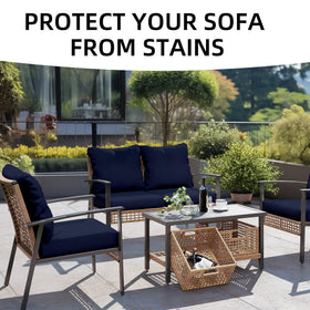 SUKAIKEQA outdoor cushion covers red option brightens outdoor space.