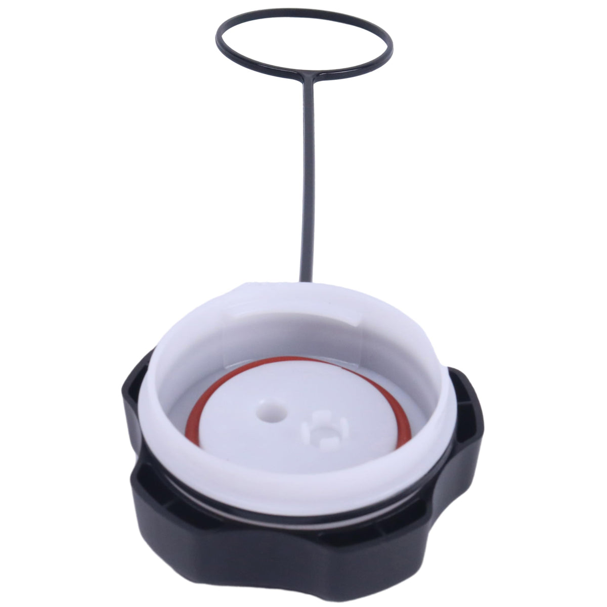 SUKATC fuel cap tether use closeup highlights easy tethered access.