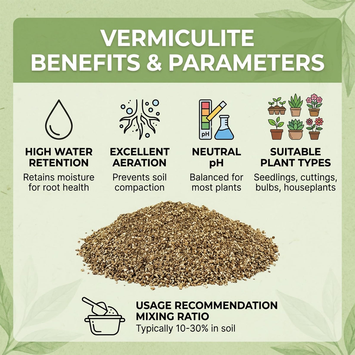 Long lasting soil amendment from Sukh vermiculite maintains drainage