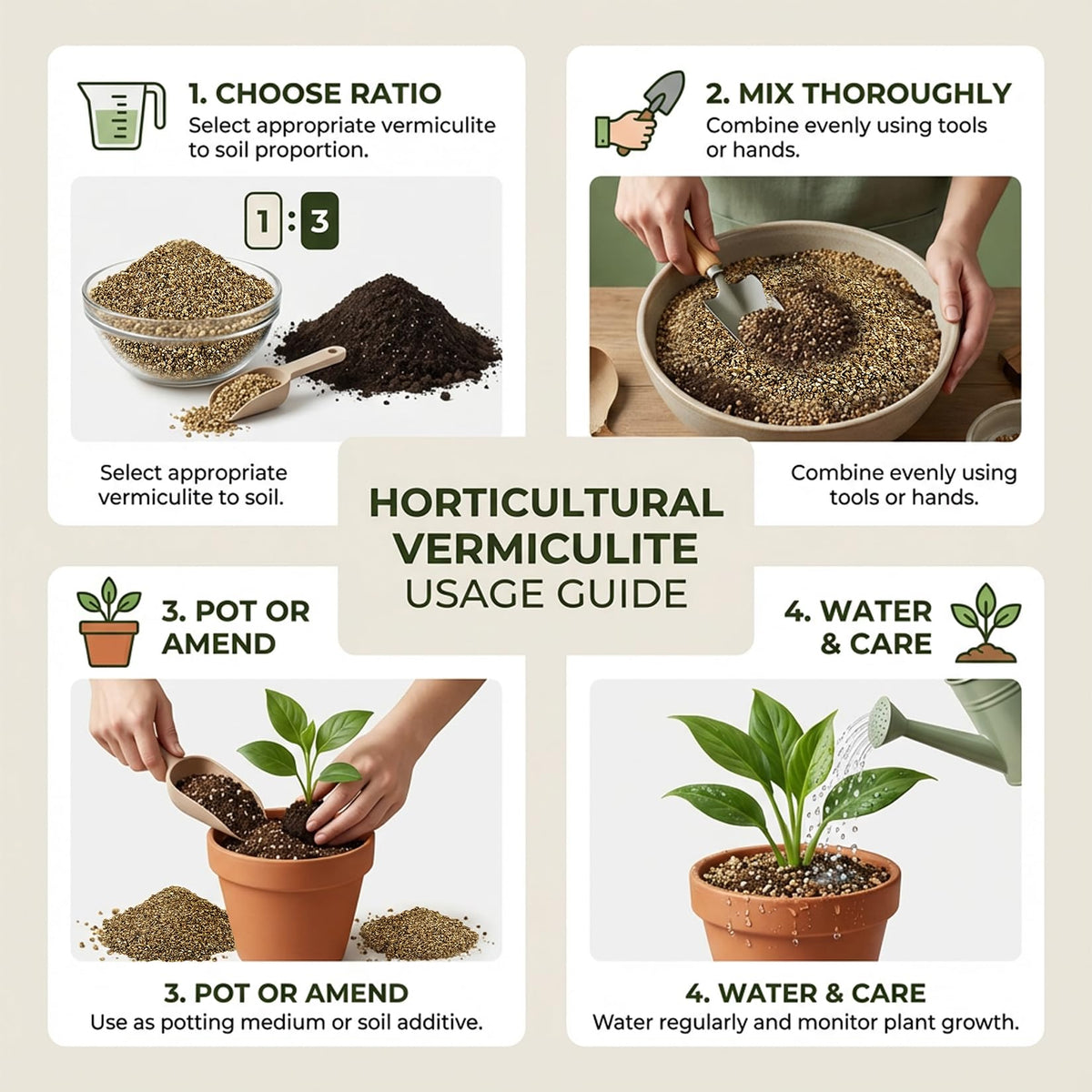 Raised bed soil conditioning with Sukh vermiculite for drainage