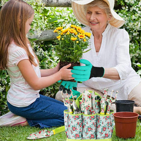 Plant seeder and plant tags help quick sowing and garden labeling.