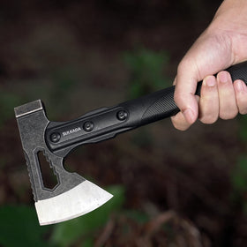 SULKADA camping hatchet sheath, ballistic nylon cover protects gear.