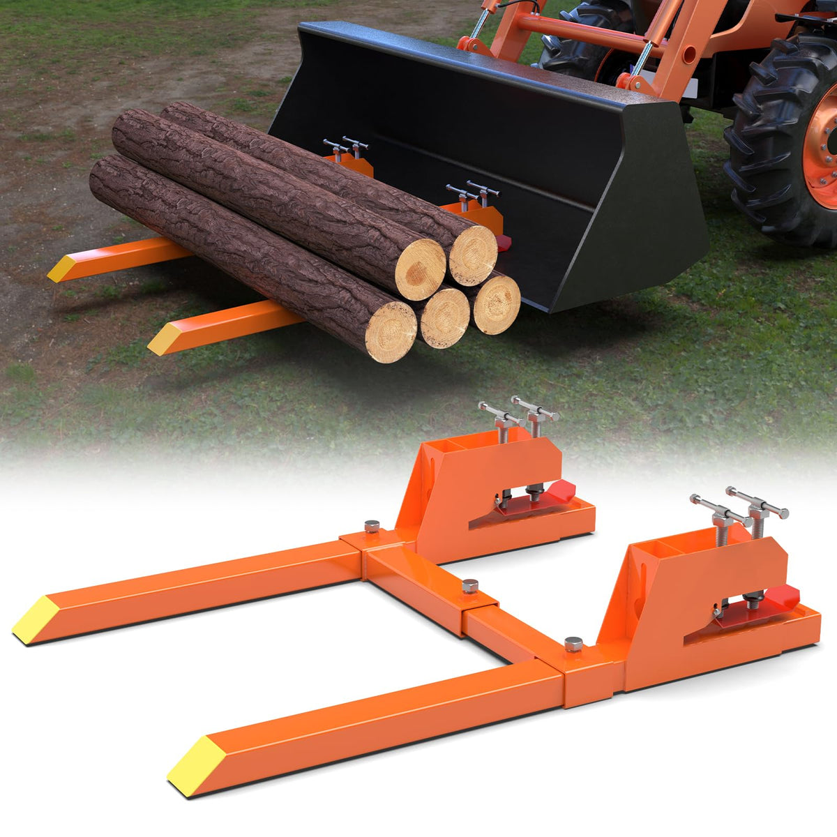 Sulythw 43in tractor forks with anti-slip tongue for stable lifting
