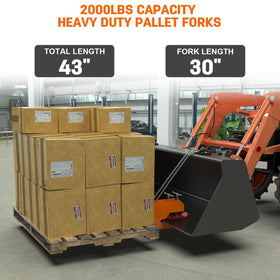 Sulythw quick clamp-on mounting on compatible tractor buckets