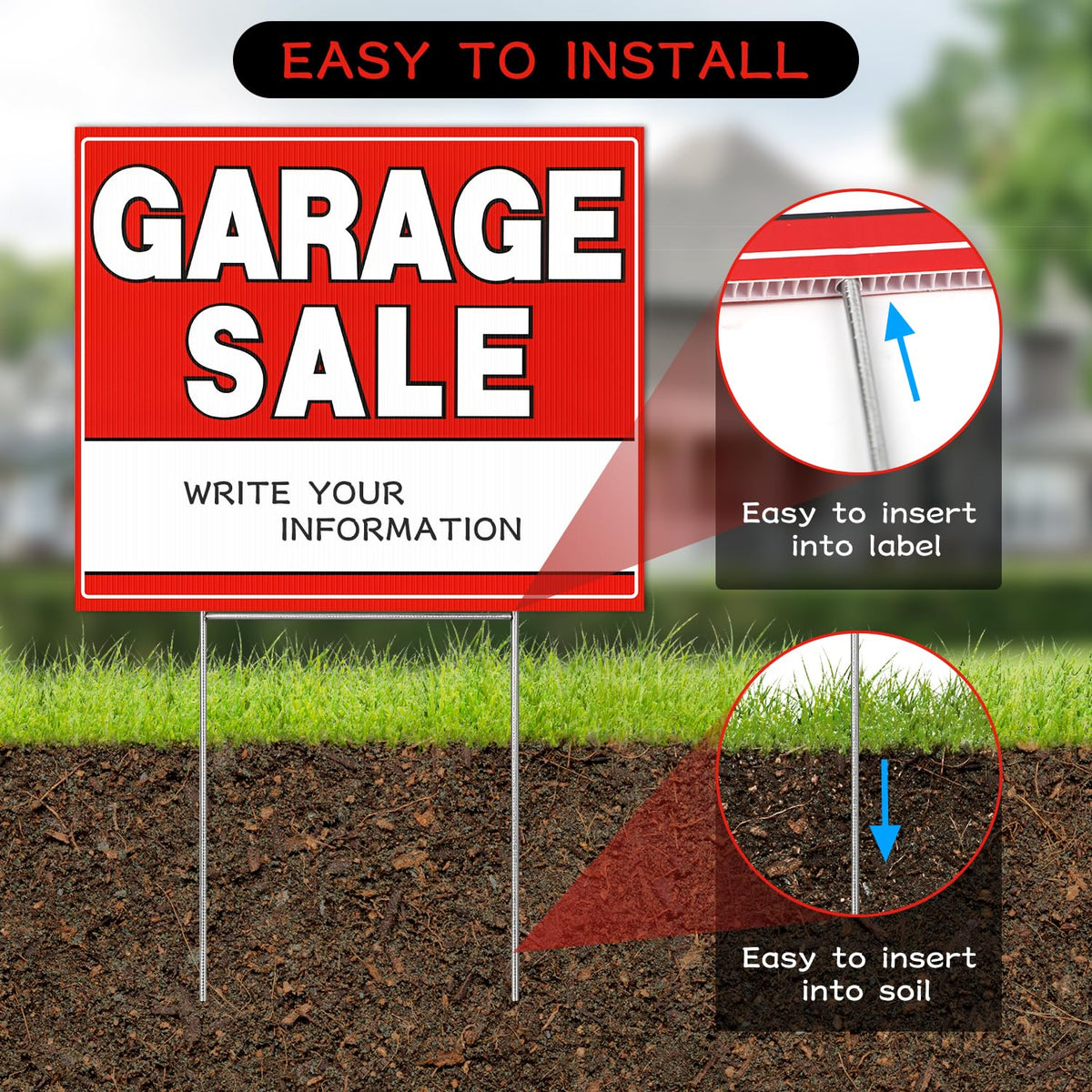 Sumalon weatherproof plastic sign close-up demonstrates durability in variable weather
