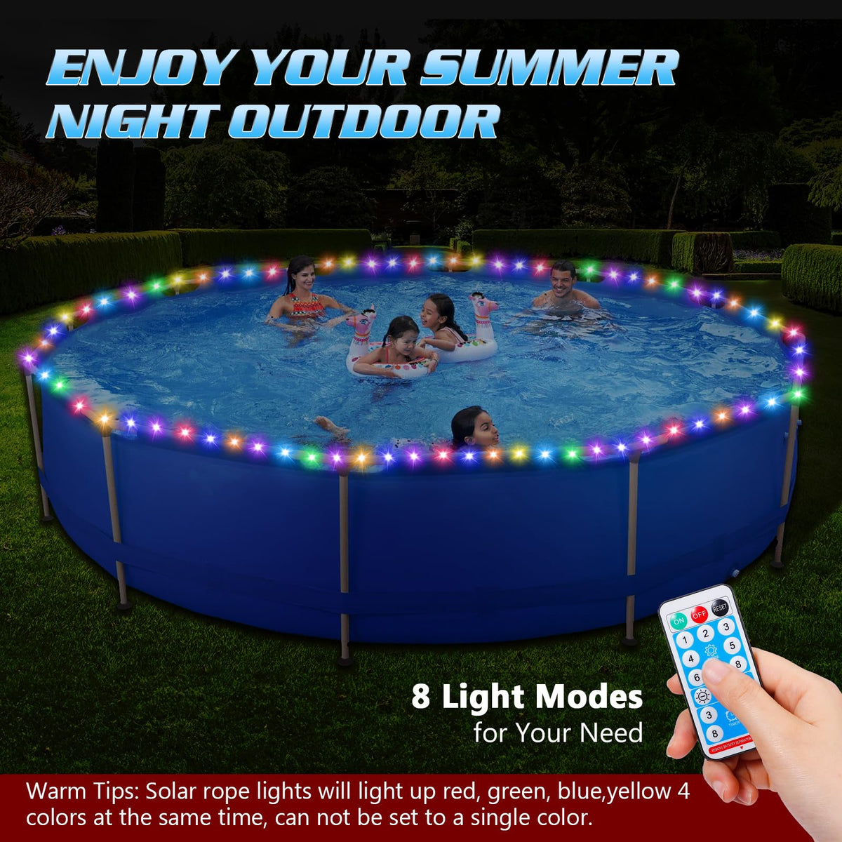 Sumapner easy setup for above-ground pool with zip ties