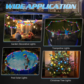 Sumapner nighttime pool ambience with vibrant glow