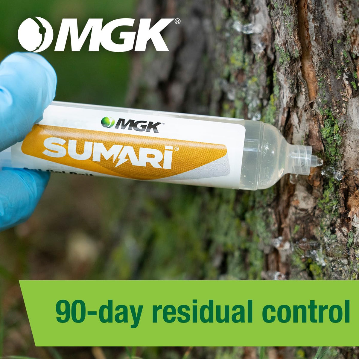 Close-up of the label highlighting up to 90-day residual control potential.