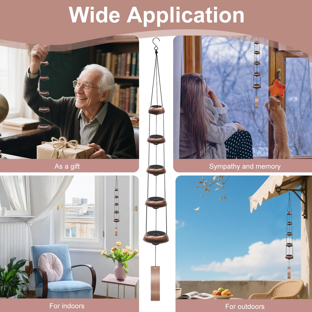 SumDirect wind chimes embody feng shui harmony for outdoor spaces.