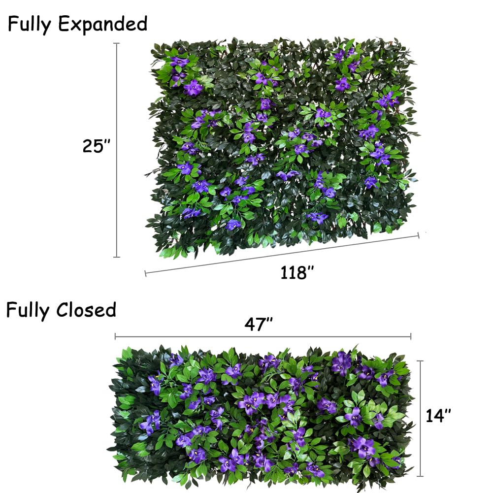 Sumery green foliage fence offers UV and water resistance for outdoor use