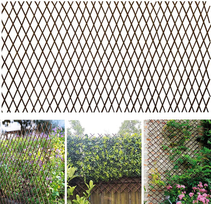 Sumery nature willow trellis closed 11x47 enables compact fence and plant support