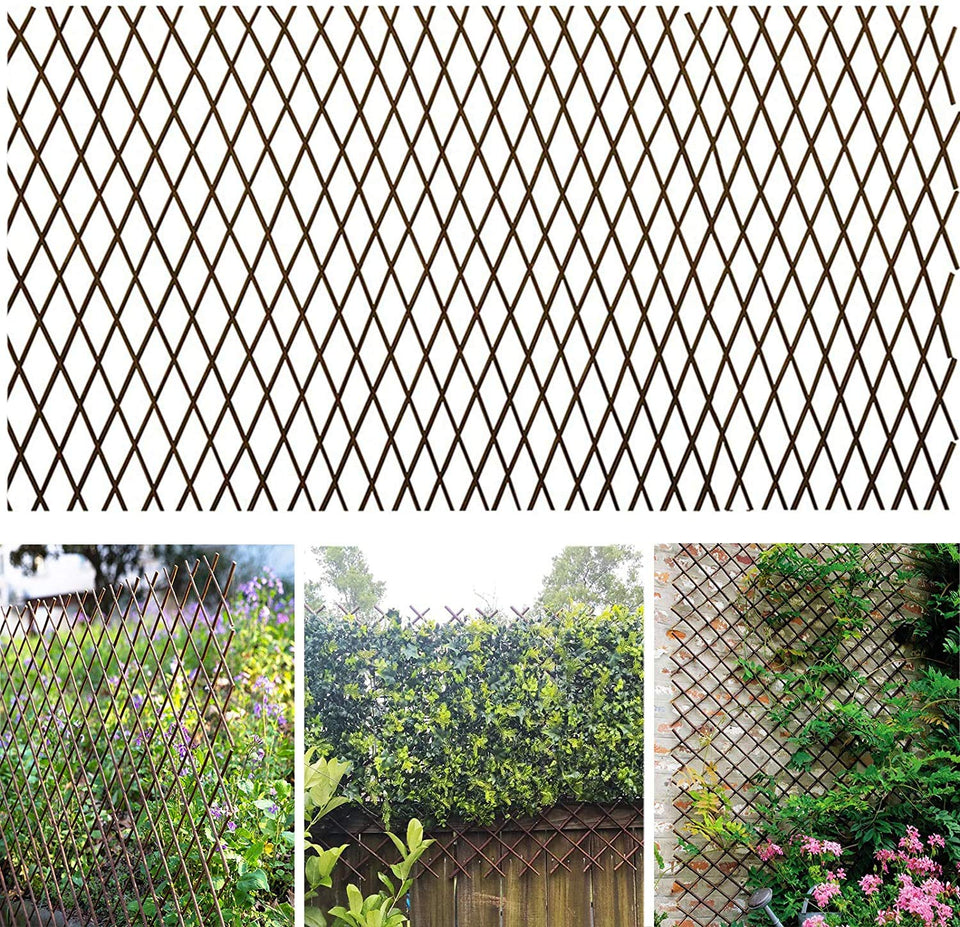 Sumery nature willow trellis closed 11x47 enables compact fence and plant support