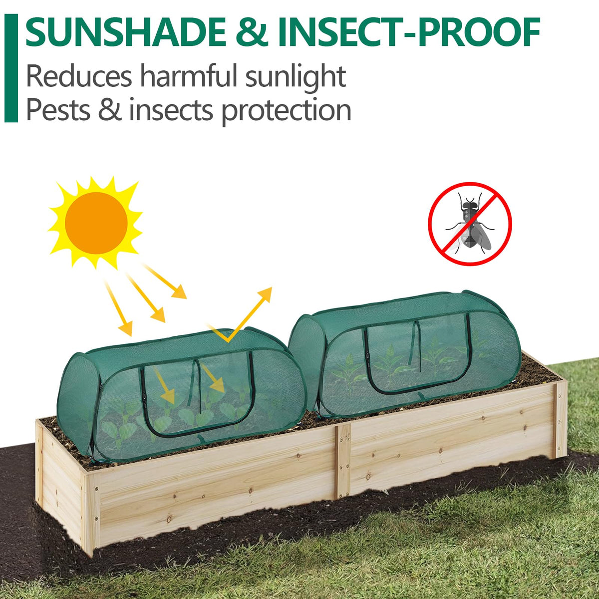 SUMGROW 30% sunblock shade cloth supports healthy leaf growth.