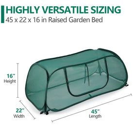 SUMGROW crop cage with mesh shade for sun and pest control.