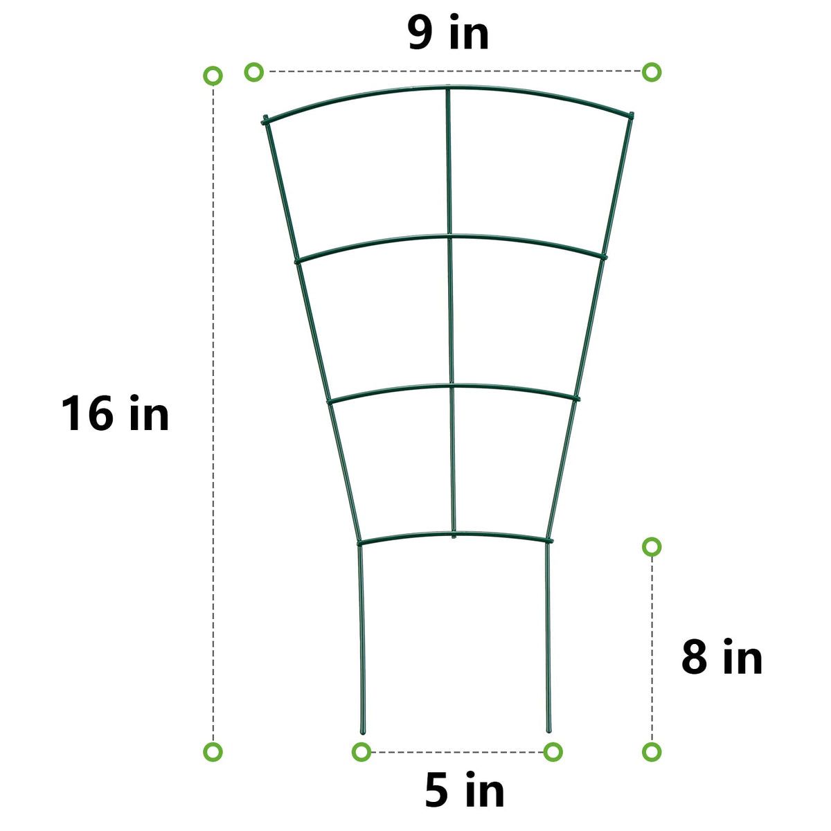 SUMGROW heavy-duty iron trellis with dark green finish for sturdy plant support