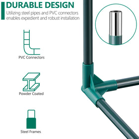 SUMGROW mini greenhouse removable floor mat provides easy cleaning and setup.