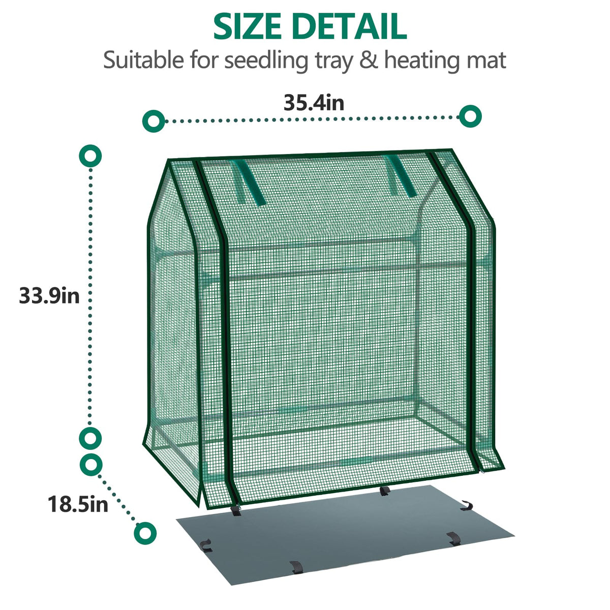 SUMGROW mini greenhouse tabletop side ventilation panel promotes airflow for healthy growth.