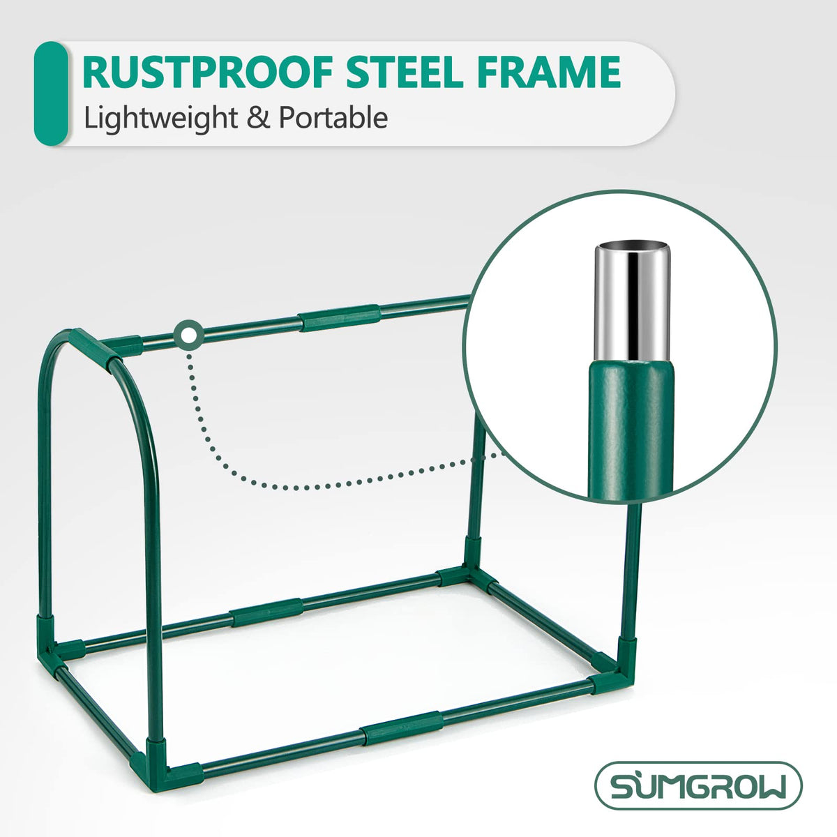 SUMGROW mini plant shades protecting salad greens and succulents in hot weather