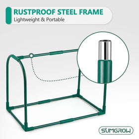 SUMGROW mini plant shades protecting salad greens and succulents in hot weather
