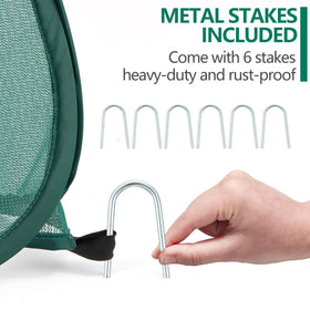 SUMGROW sturdy six-metal-spike foundation provides secure grounding.