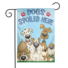 SUMILUOCHEN outdoor dogs flag, welcoming front view for yard display