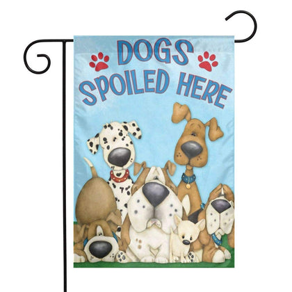 SUMILUOCHEN outdoor dogs flag, welcoming front view for yard display