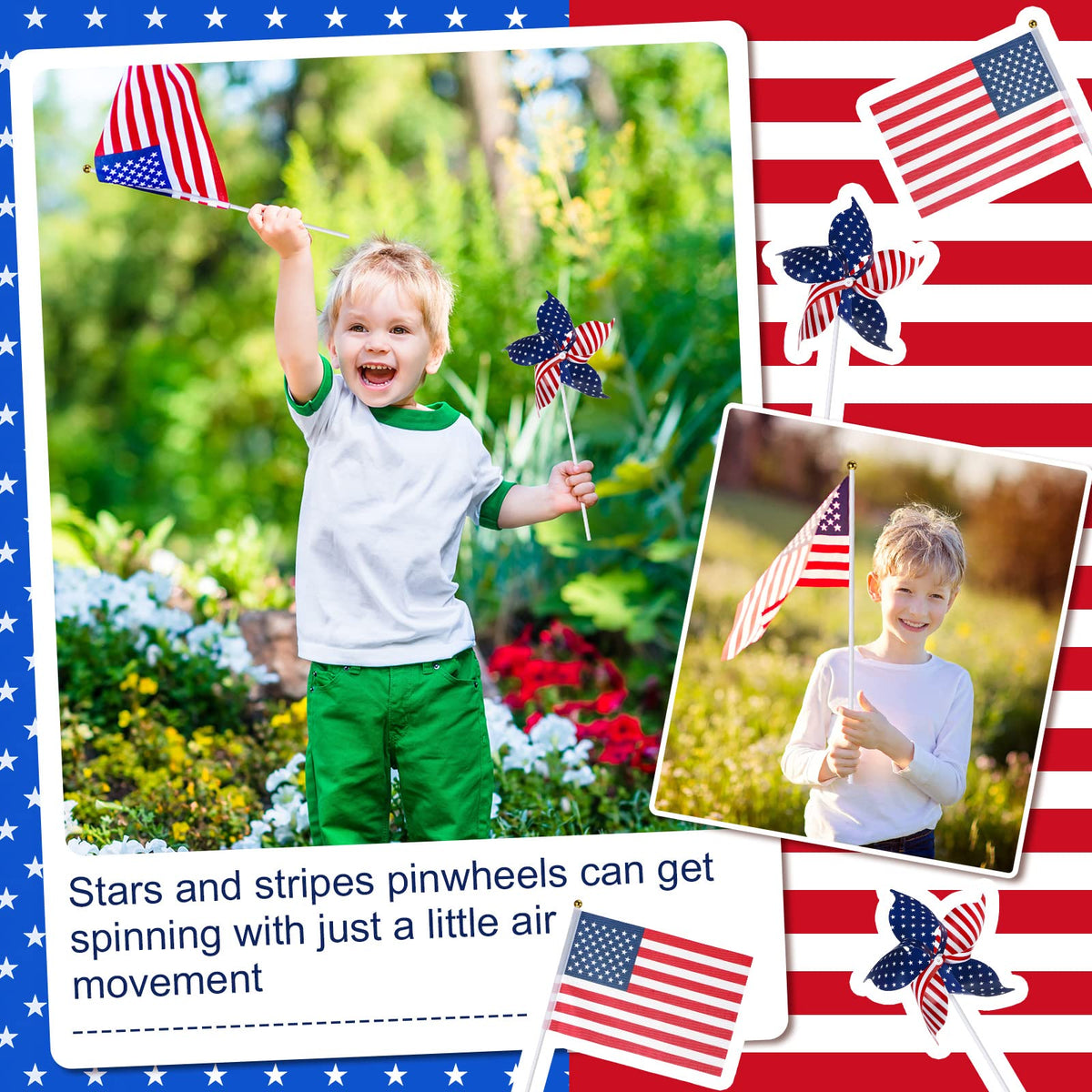 Sumind mini American flags offer handheld decor options.