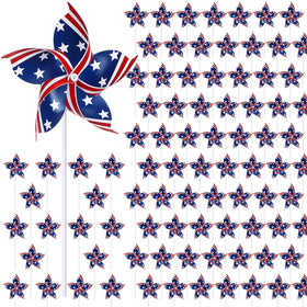 Sumind American flag pinwheels 200-pack—front view for vibrant yard display