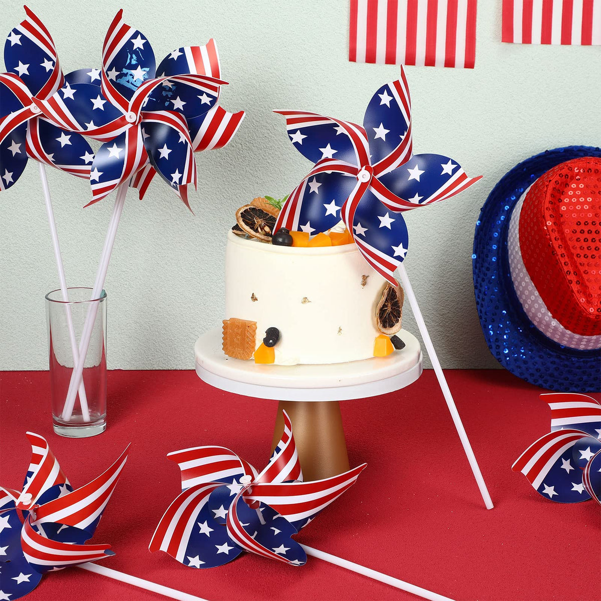 Sumind bulk patriotic pinwheels suitable for large parties and parades