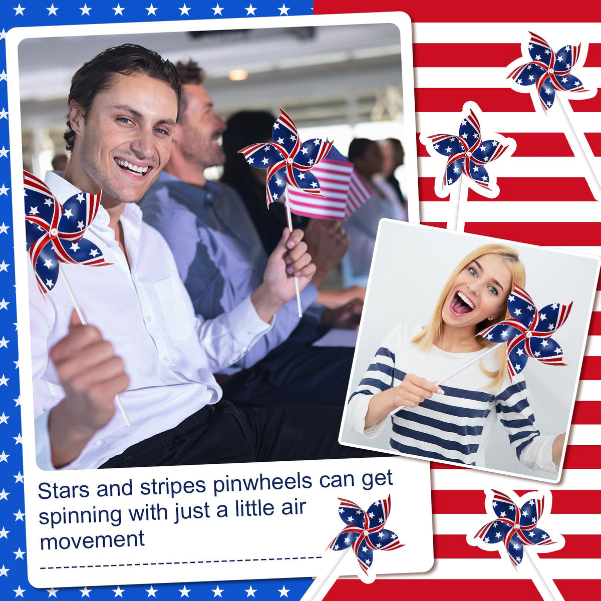 Sumind outdoor yard decor enhances 4th of July setup in the garden