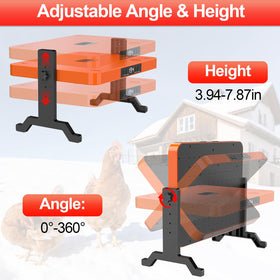 SUMLGT heater supports standing, wall, hanging, and brooder setups.
