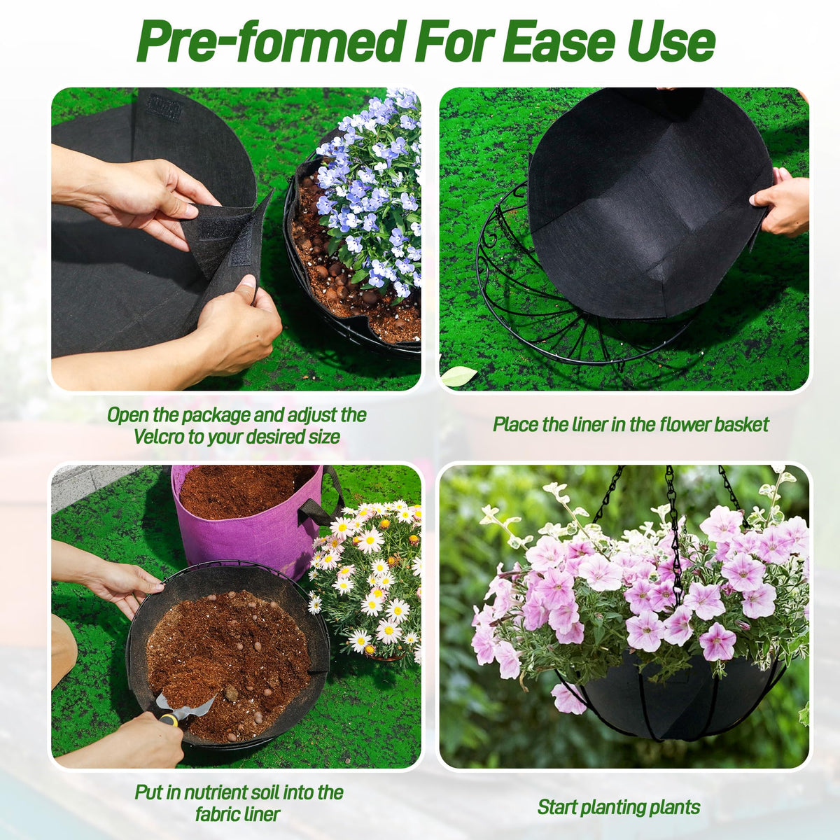 Sumloty 12inch-diameter-liner fits 5.1-inch depth baskets