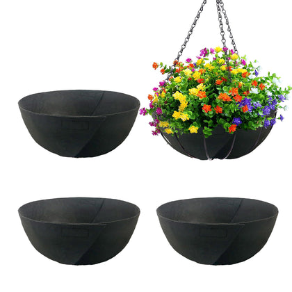 Sumloty 16-inch fabric planter liner in round basket for balanced moisture